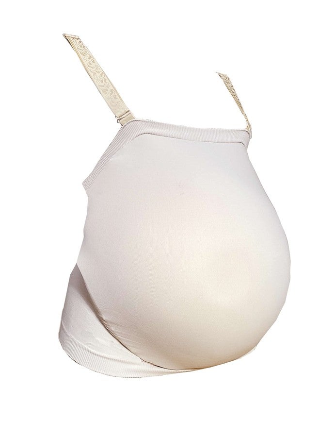 BIMEI Fake Pregnant Belly Cover Adult Belly Filler Pregnant Woman Actor Bag Accessories (Medium, Beige) - Image 1